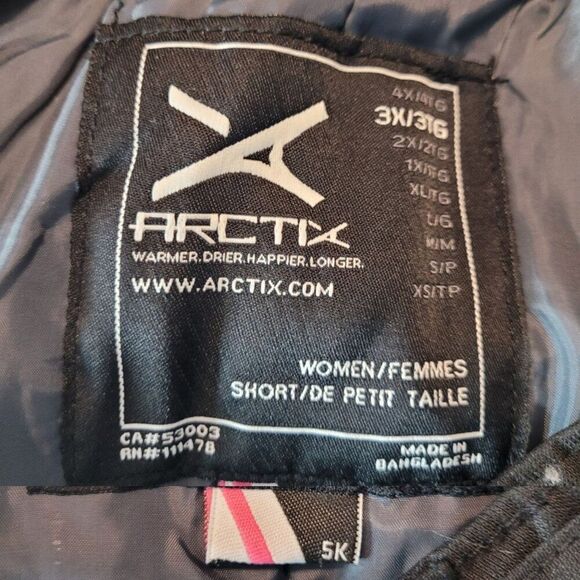 Arctix Womens Black Insulated Snow Pants Plus Petite Sz 3XP  Waterproof Warm - Picture 3 of 14